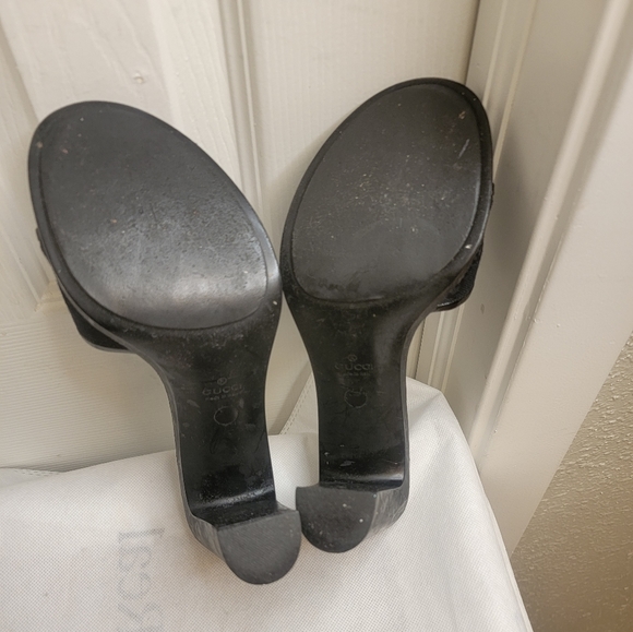 GUCCI sandals GG canvas canvas ?~ leather Authentic used - Picture 11 of 16